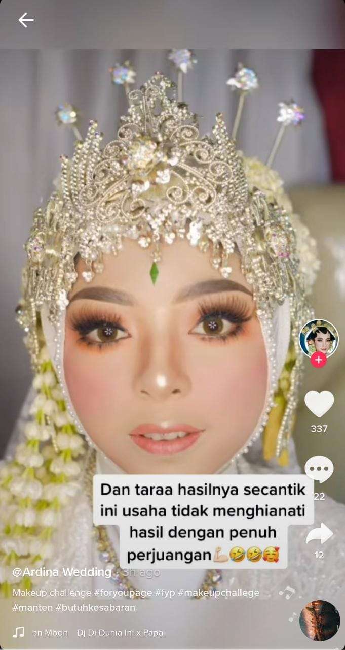 Hasil Riasan Pengantin Wanita