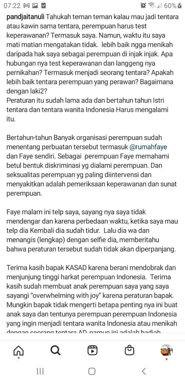 Unggahan Paulina Pandjaitan