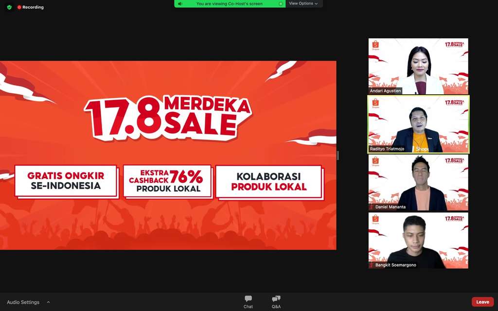 Konfrensi pers Shopee