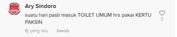 Salah Satu Komentar Warganet
