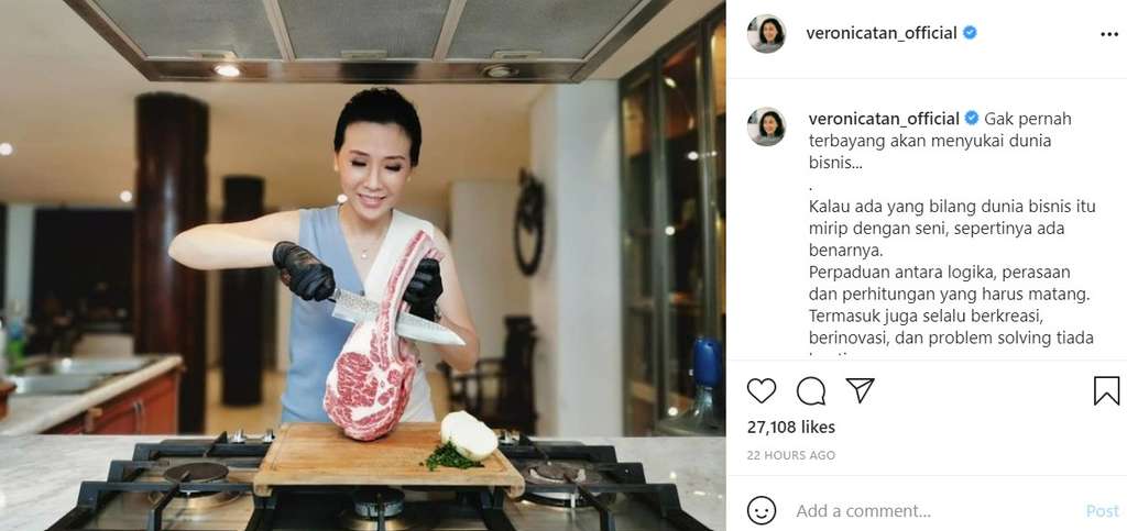 penampilan Veronica tan disorot