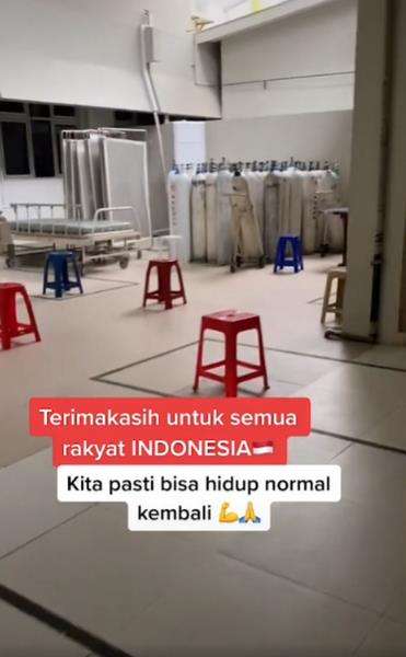 Dokter pamer kondisi RS sepi pasien covid.
