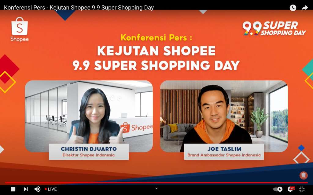 Konferensi pers Shopee