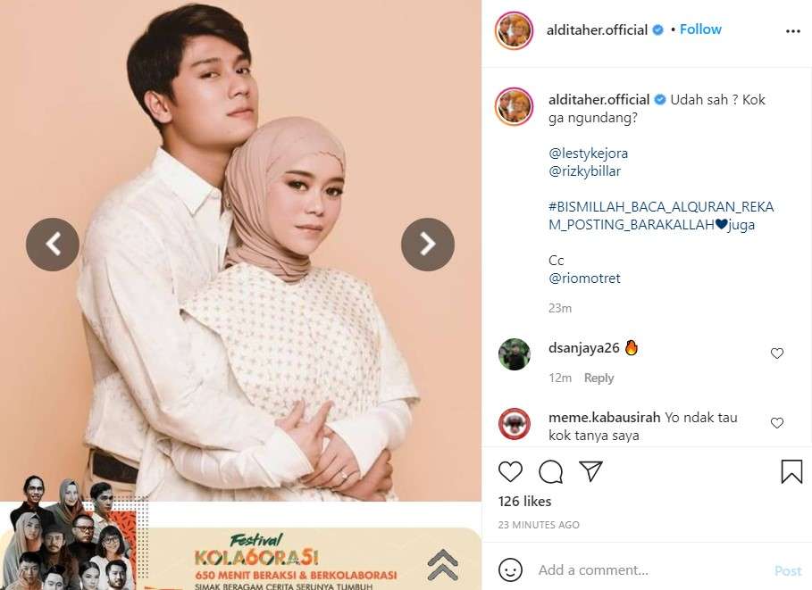 Unggahan Aldi Taher