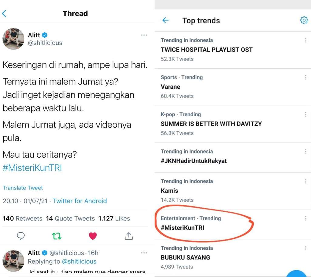 Teror Malam Jumat Kembali Makan Korban, Alitt Susanto Sampai Curhat di Twitter Teror Malam Jumat Kembali Makan Korban, Alitt Susanto Sampai Curhat di Twitter