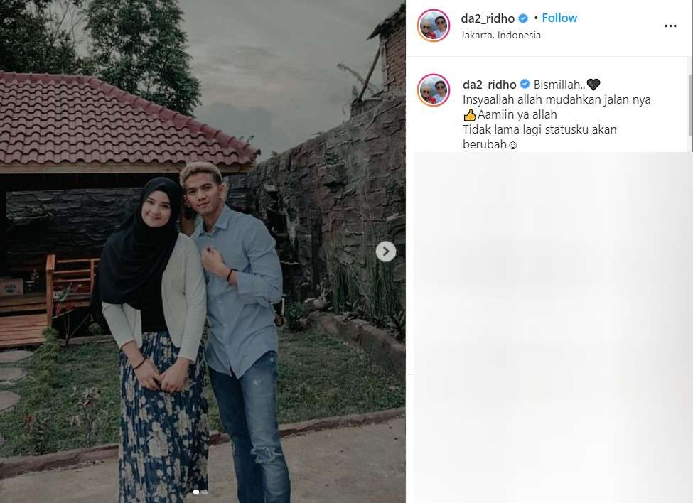 Ridho dan calon istrinya