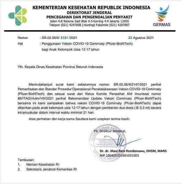 Surat Kemenkes
