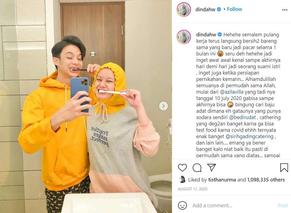 Dinda dan Rey Mbayang suaminya