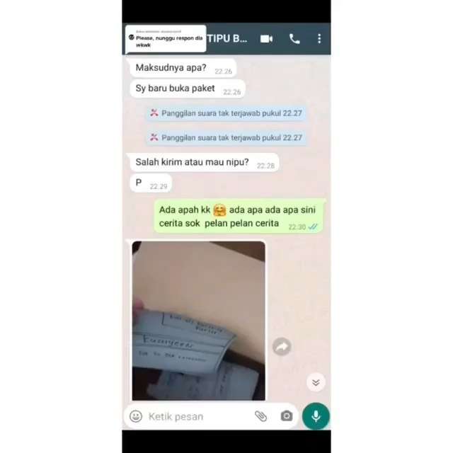 Percakapan penipuan
