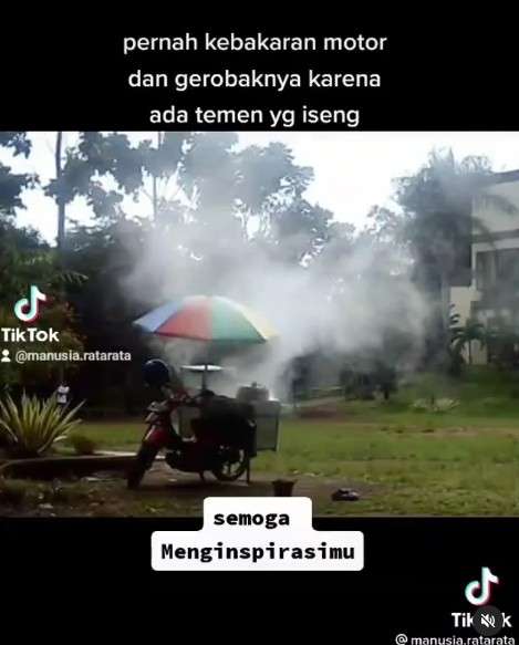 Motor terbakar