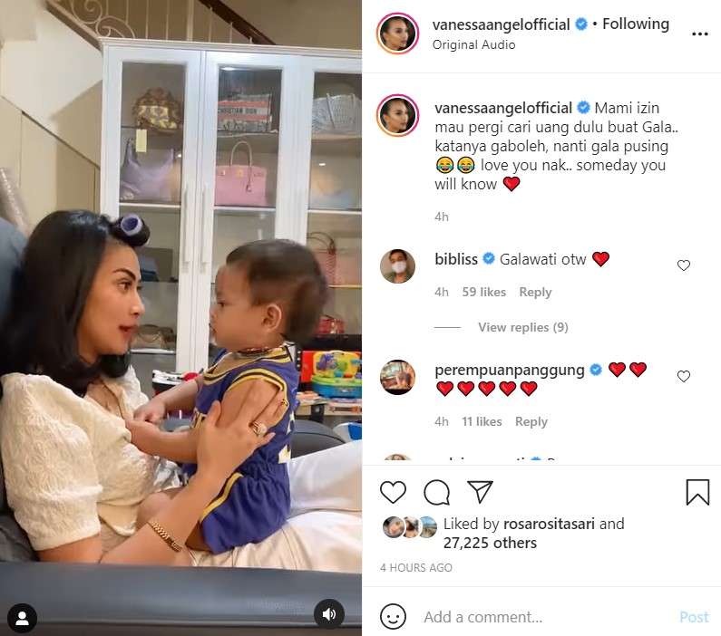 Unggahan Vanessa Angel