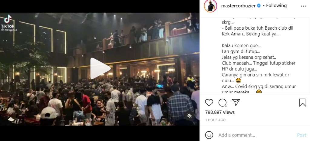 Unggahan Deddy Corbuzier