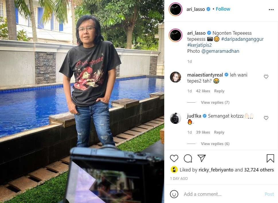 Penampilan Ari Lasso pasca operasi