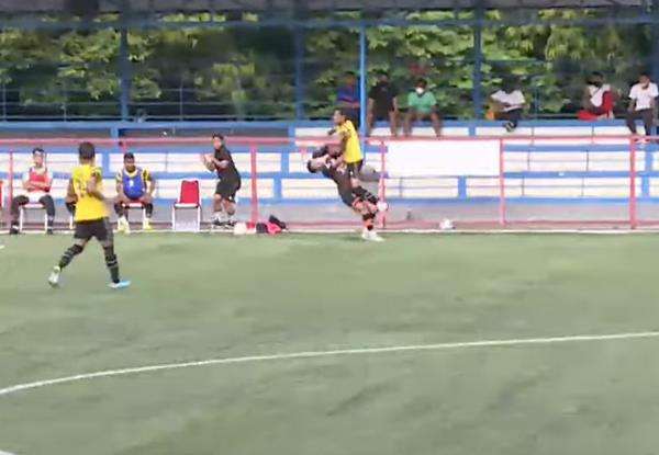Tendangan kungfu mewarnai latih tanding AHHA PS Pati FC vs Persiraja.