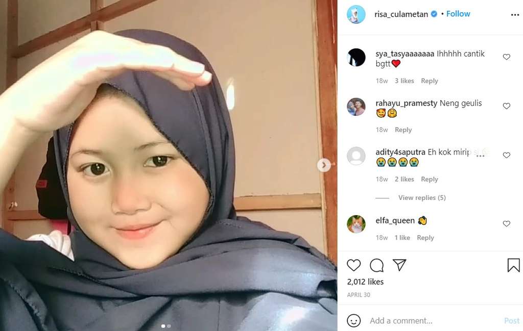 Penampilan baru Risa Culametan Penampilan baru Risa Culametan