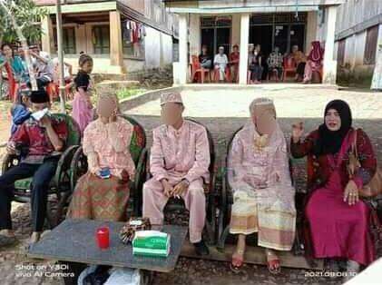 Viral pemuda nikahi dua gadis sekaligus.