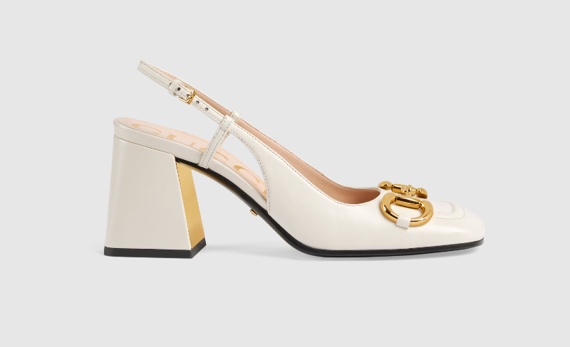 Gucci Women's Mid-Heel Slingback with Horsebit