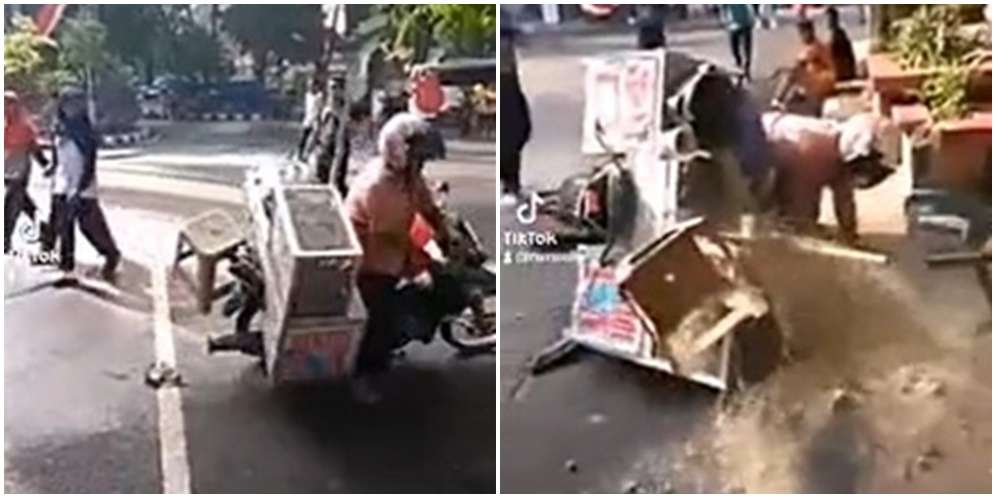 Penjual Cilok Jatuh