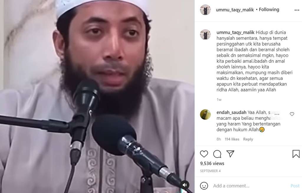 Postingan Ibunda Taqy Malik