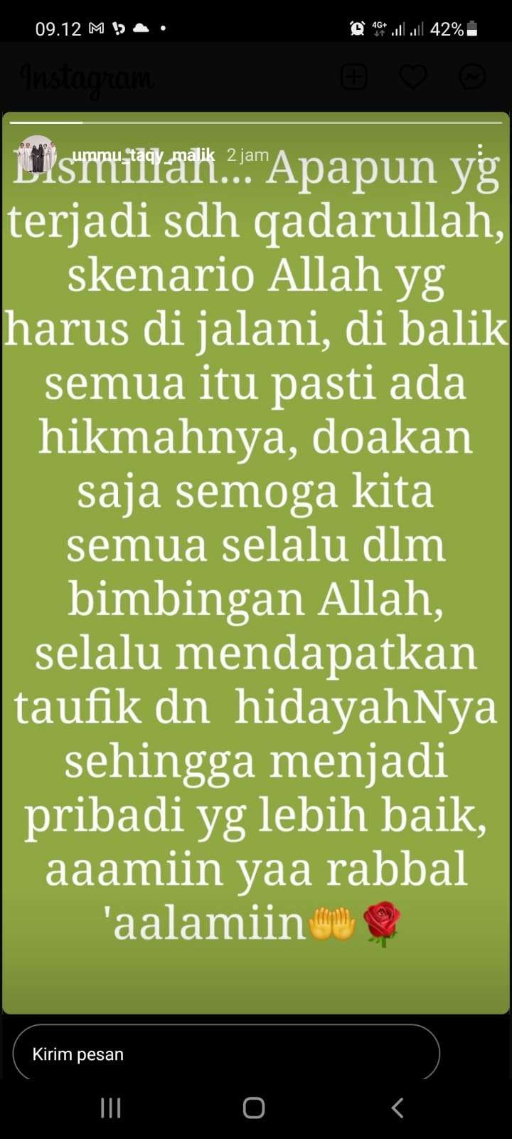 komentar ibunda Taqy Malik
