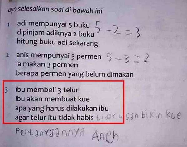 Deretan jawaban ujian sekolah ini bikin ngakak.