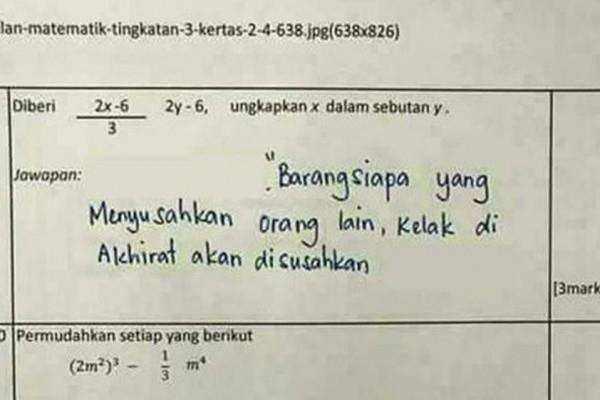 Deretan jawaban ujian sekolah ini bikin ngakak.