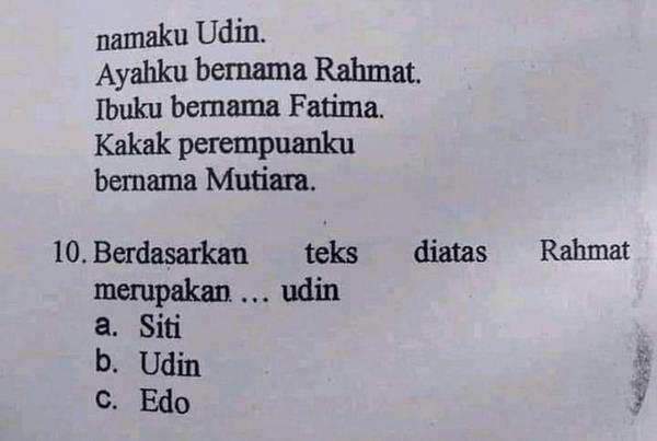 Deretan jawaban ujian sekolah ini bikin ngakak.