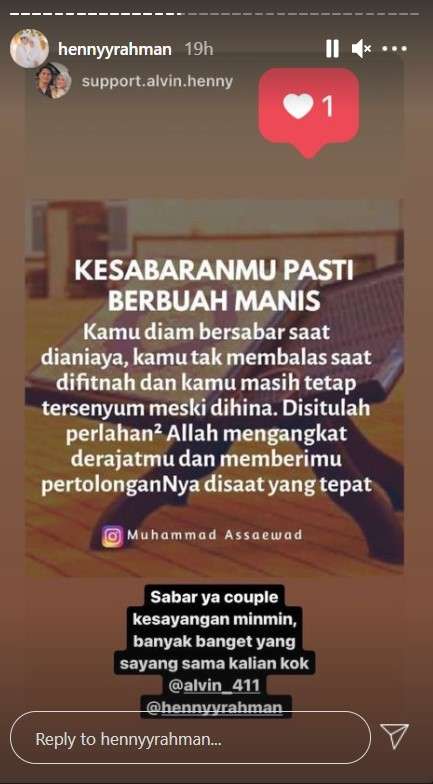 Unggahan Henny Rahman