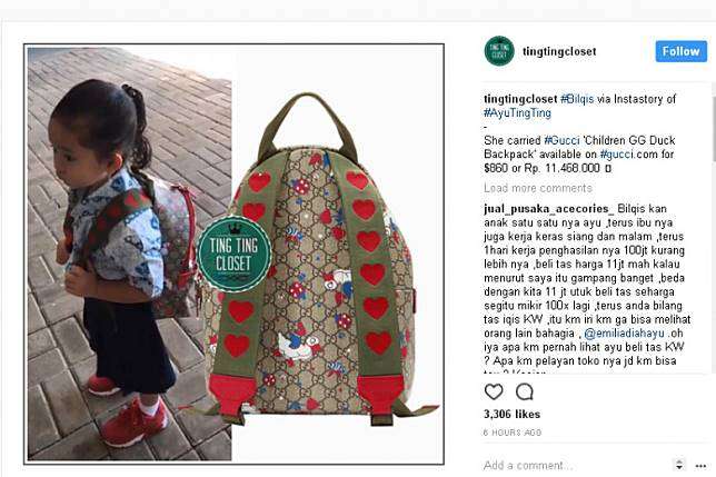 Tas Bilqis putri Ayu Ting Ting