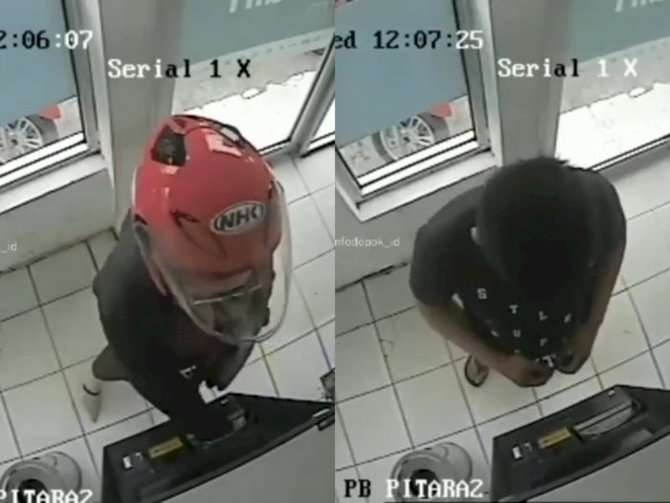 Pelaku pencurian uang di ATM