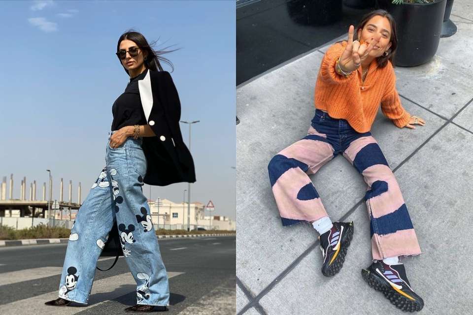 Print jeans