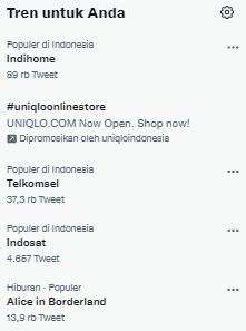 Indihome dan Telkomsel jadi trending topic Twitter.