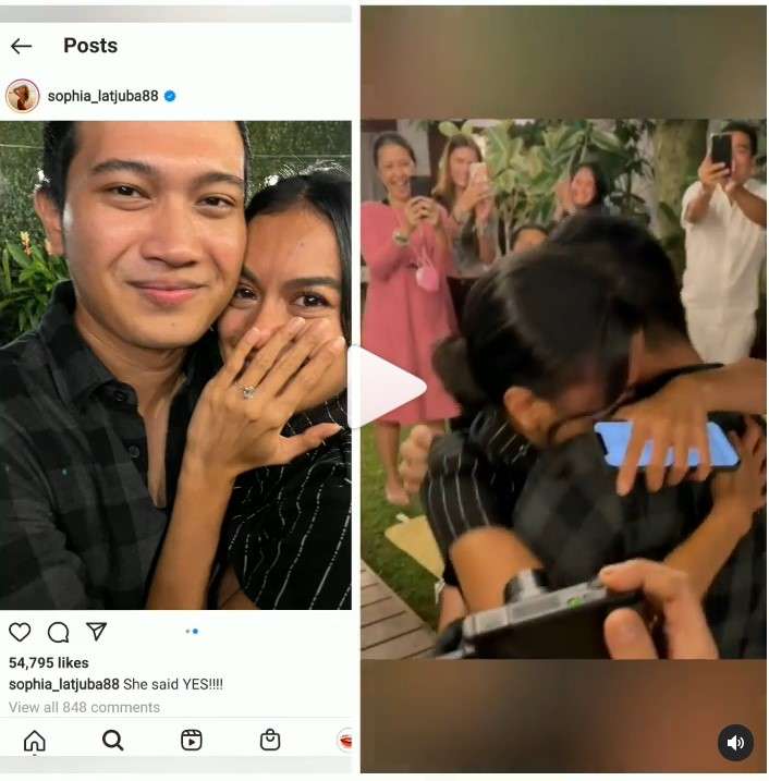 Eva Celia dilamar kekasih