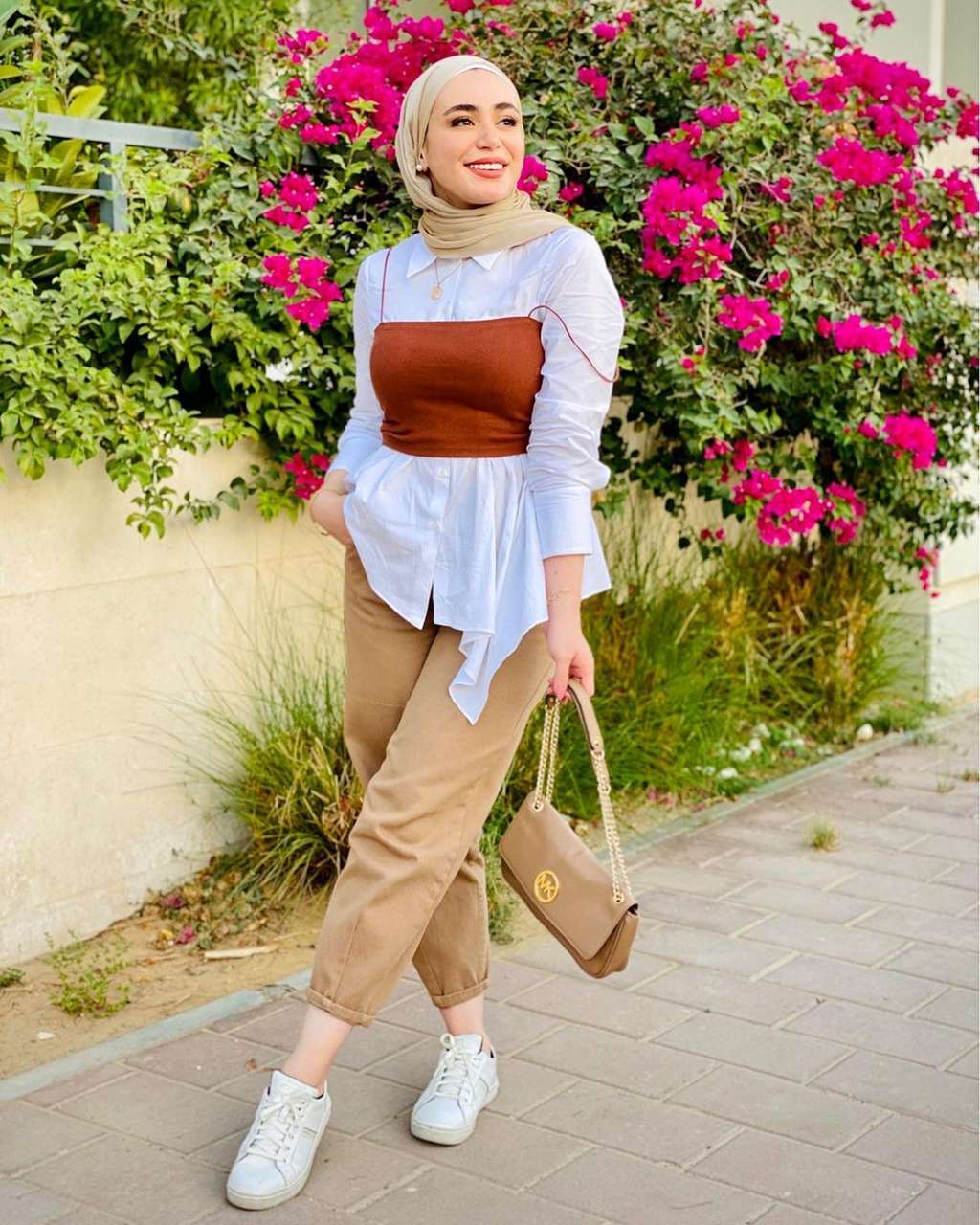 Fashion hijab crop top