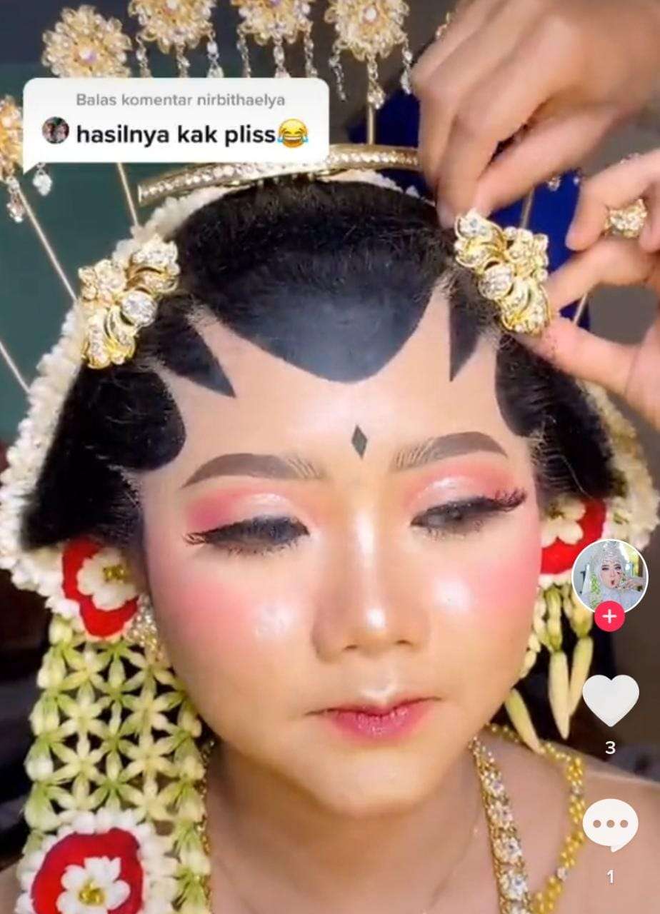 Hasil Riasan Wajah Pengantin