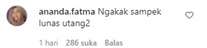 Salah Satu Komentar Warganet