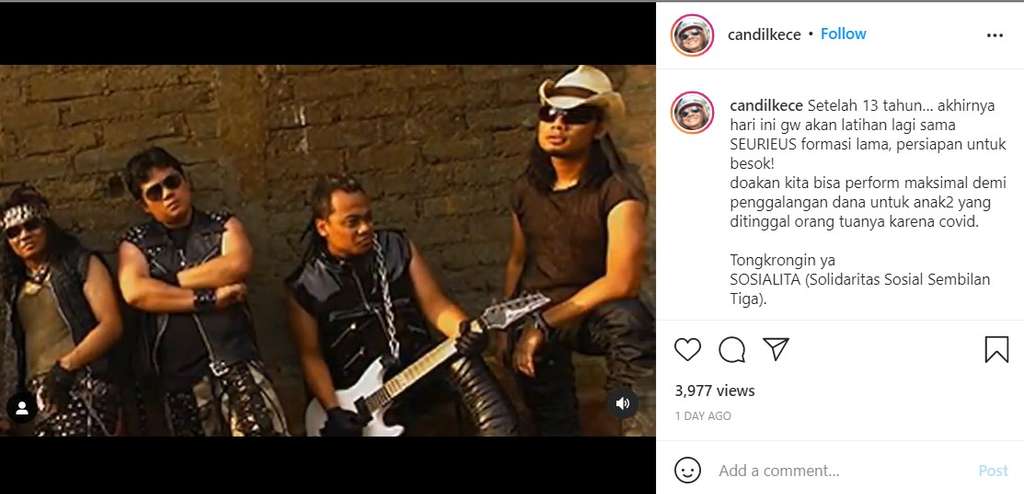 Candil mantan vokalis grup band Seurieus Candil mantan vokalis grup band Seurieus