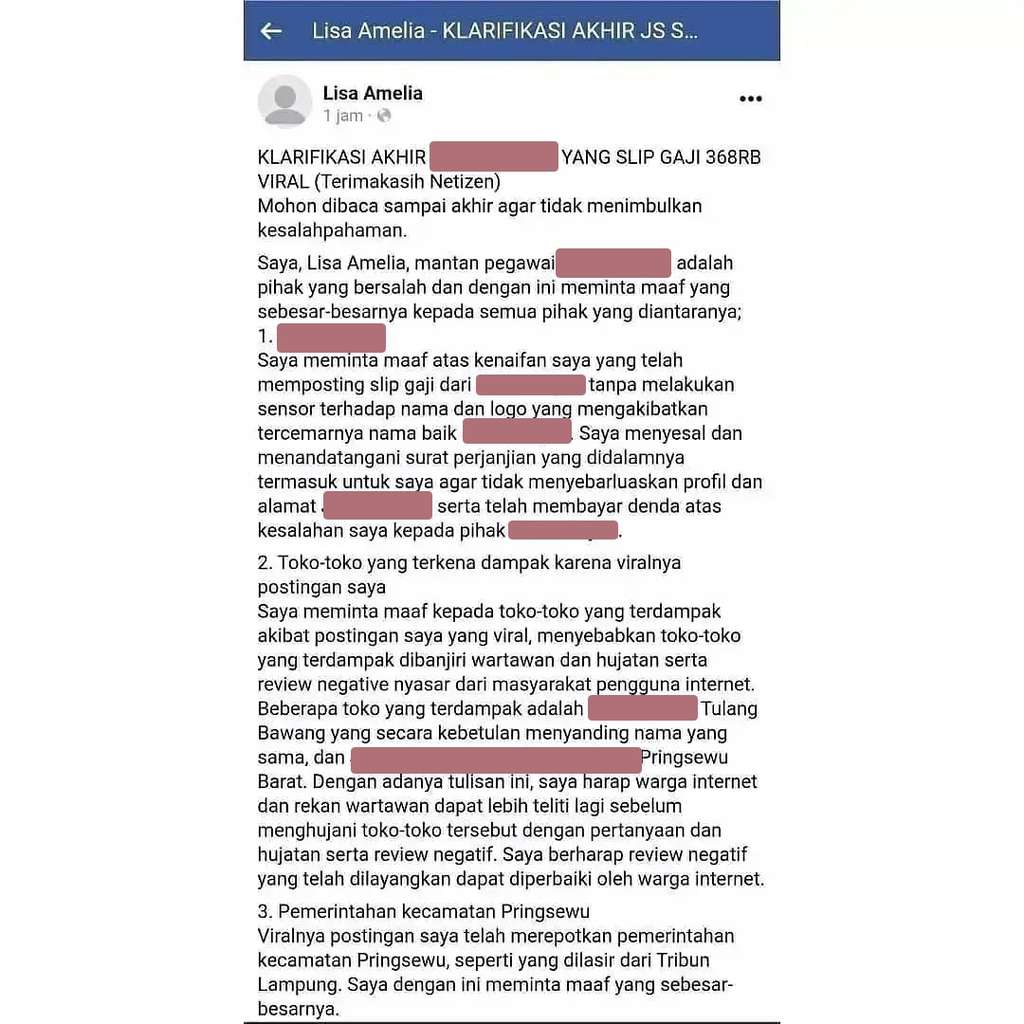 Klarifikasi kasir swalayan