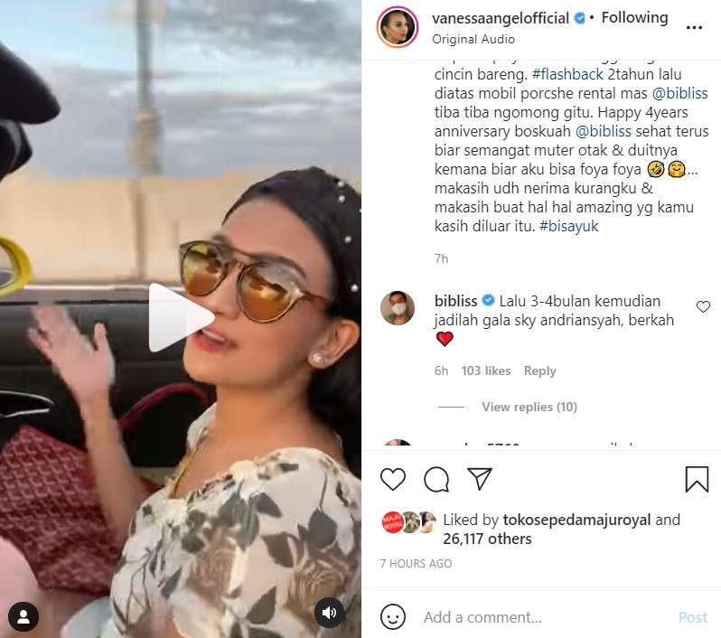 Unggahan Vanessa Angel