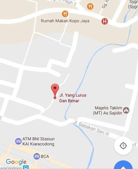 Deretan nama jalan dan tempat di Google Maps ini bikin ngakak.