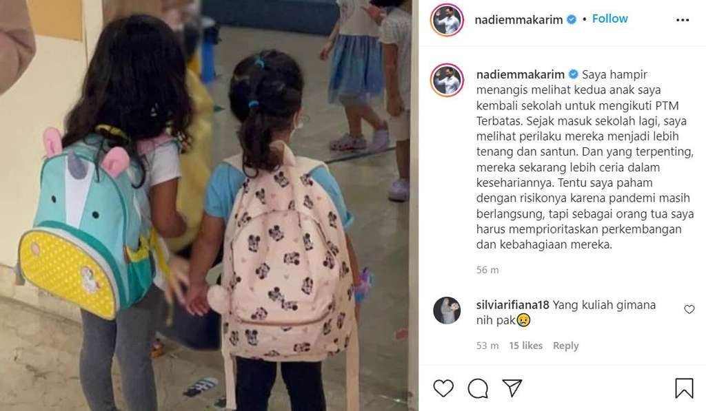 Unggahan Nadiem Makarim