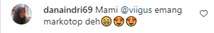 Salah Satu Komentar Warganet