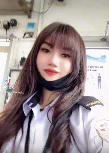 Viral gadis cantik ini ternyata seorang satpam.