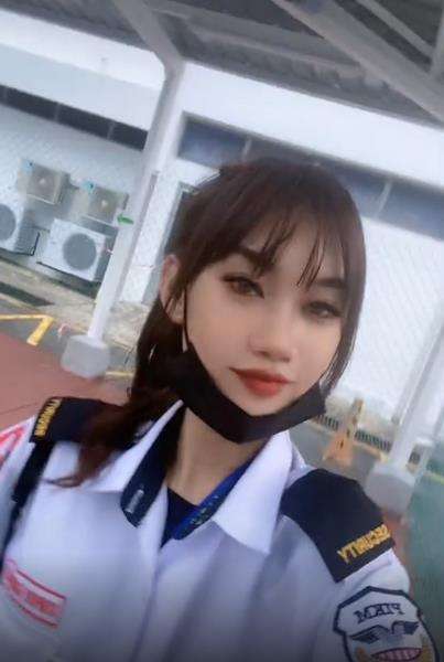 Viral gadis cantik ini ternyata seorang satpam.