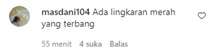 Salah Satu Komentar Warganet