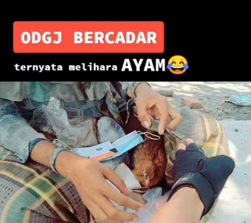Viral wanita dengan gangguan jiwa tapi tetap menutup aurat.