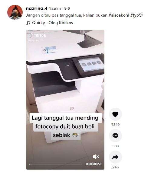 Fotokopi uang Rp50 ribu