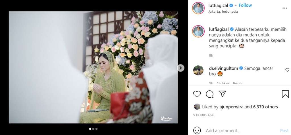 Lutfi Agizal siraman