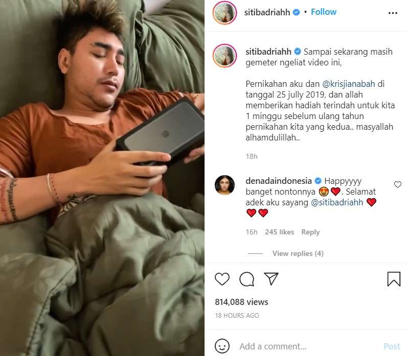 Krisjiana Baharuddin lihat test pack positif