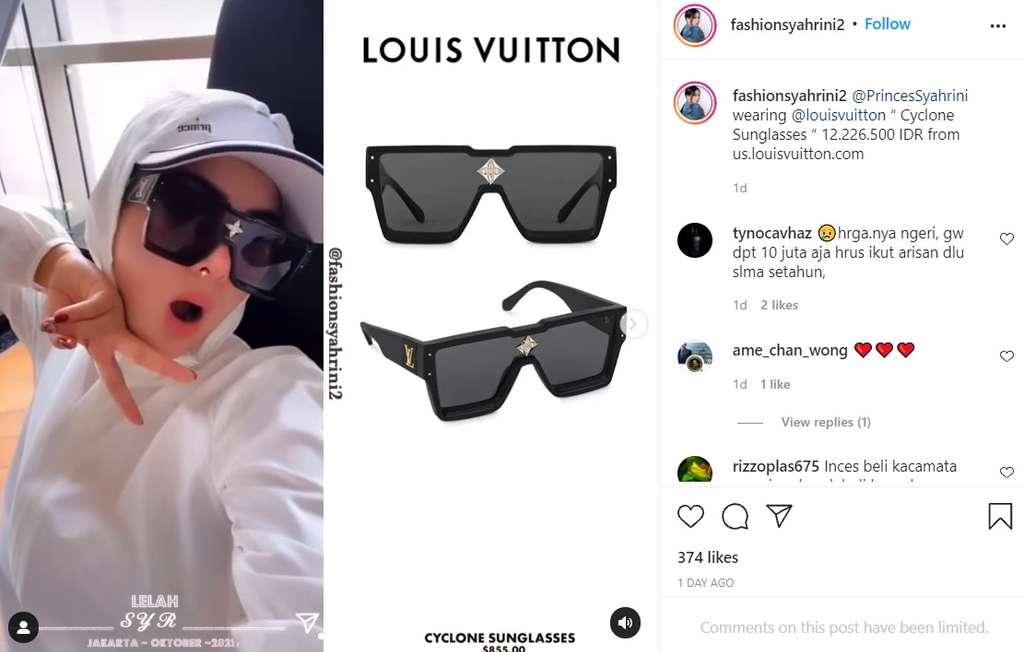Penampilan kacamata Syahrini